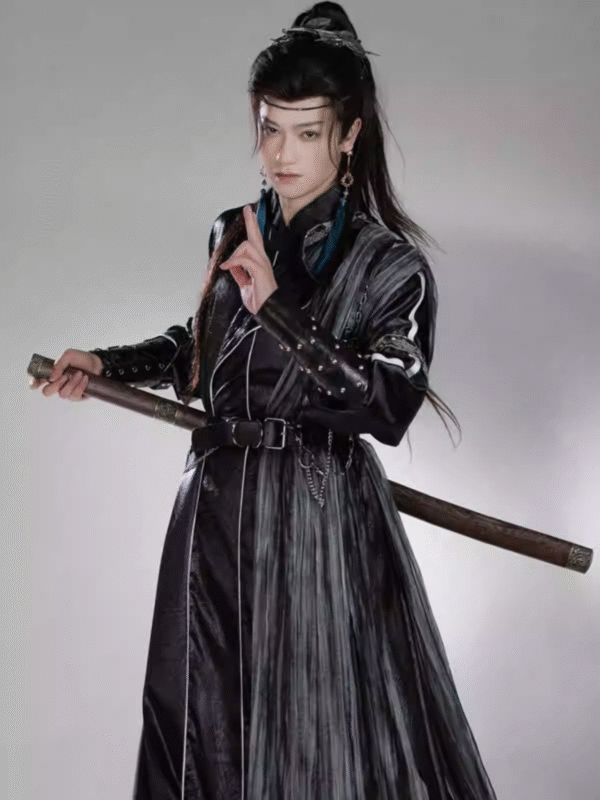 Men's round neck robe ancient style clothing